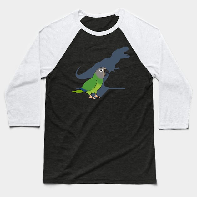 Funny Dusky headed Conure T-rex Baseball T-Shirt by FandomizedRose